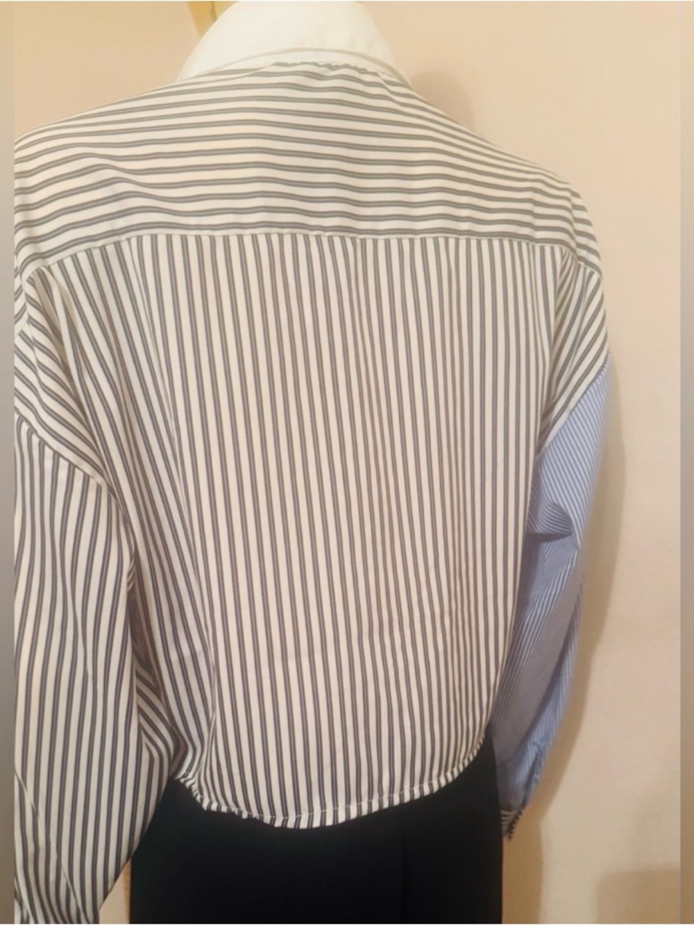 Indulge Instyle Striped Long Sleeve Button-Up Crop Shirt, Size XL, NWT - Picture 7 of 8